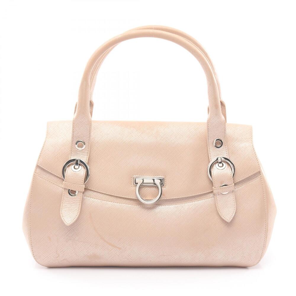 Salvatore Ferragamo Gancini Handbag Leather Pink